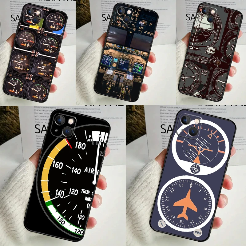 Flight Instruments Case For Samsung Galaxy S25 Ultra S21 S22 S23 S24 S26 Ultra S10 S20 Plus S25 FE Phone Cover