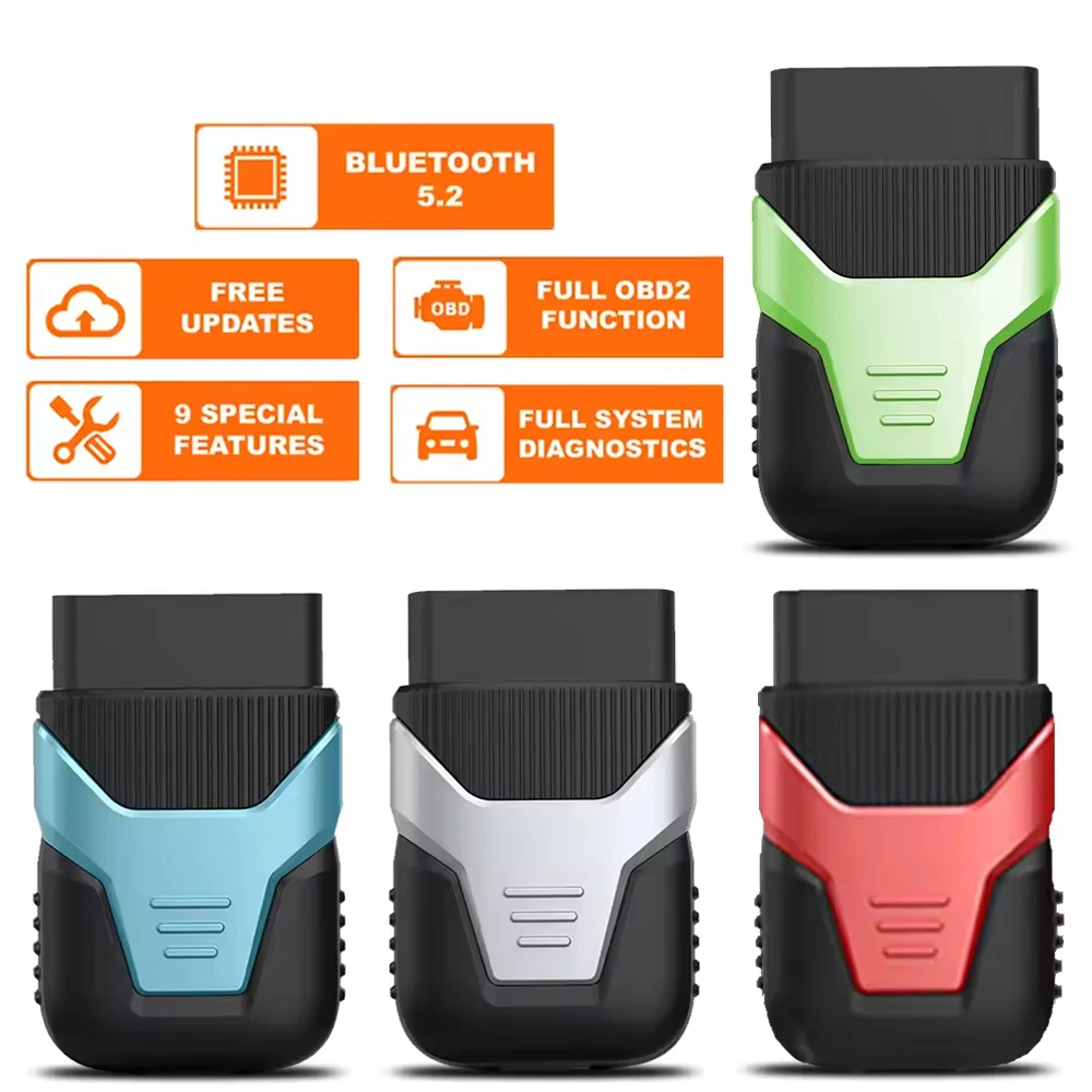 HUMZOR Z100 V5.2 OBD2 Scanner Full System Bluetooth Chip Code Reader Diagnostic Tool Bidirectional Testing Key Maker Live Data
