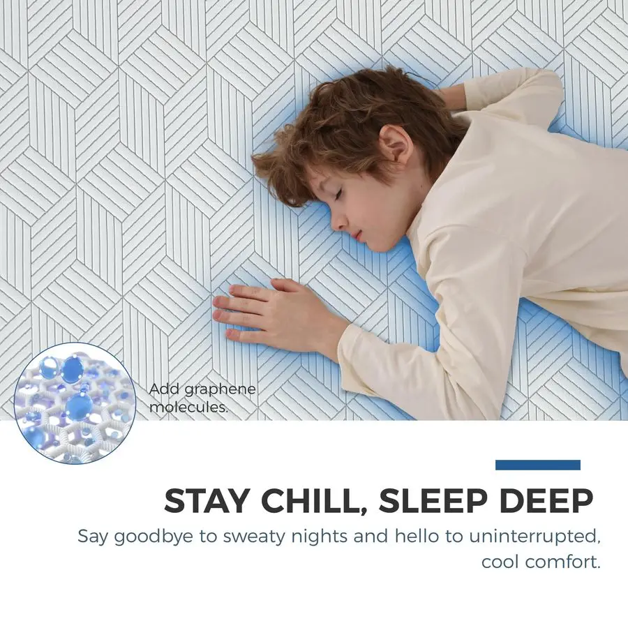 Feste Twin-Matratze, 8-Zoll-Memory-Schaum-Matratze, Twin-Size-Bett in einer Box zur Linderung von Rückenschmerzen und kühlem Schlaf mit Gelschaum und Fernbedienung