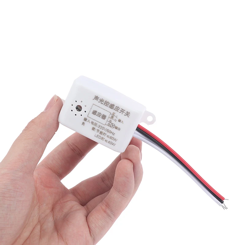 Nouveau 220V son capteur vocal interrupteur intérieur Intelligent Auto On Off lumières interrupteur automatique commande vocale capteur détecteur commutateur