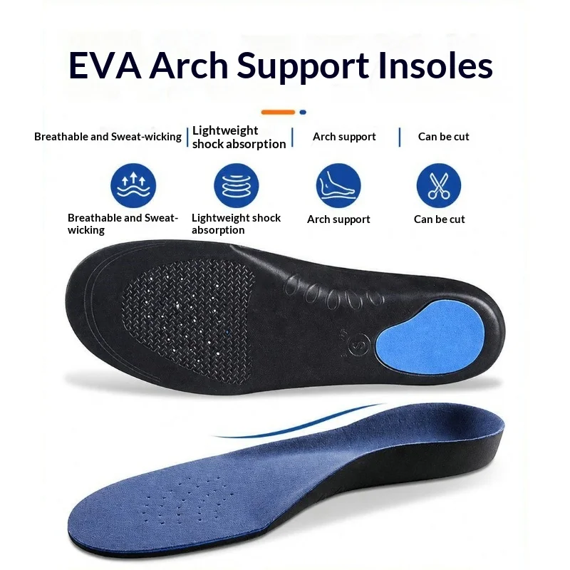 Men Autumn Winter Fleece Thick Arch Support Insoles Warm Sports Shoe Inserts Shock Absorbing Cushion Comfort Non‑Corrective