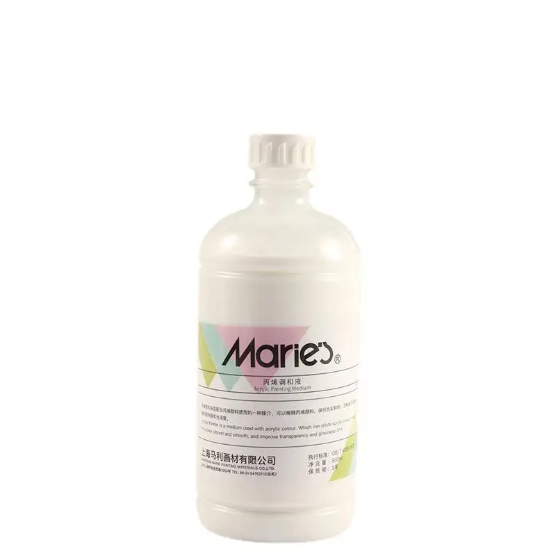 100/500ML akrylowy płynny rozcieńczalnik średni płyn do malowania pomoc przepływ jasny środek do szklenia rysunek artystyczny materiały eksploatacyjne — zdjęcie 6