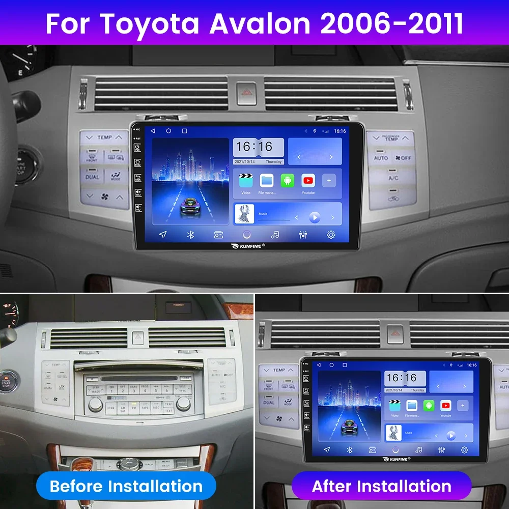 Android Car Radio For Toyota Avalon 2006-2011 Car Stereo 2Din Octa Core GPS Navigation Player IPS Screen Carplay Android Auto