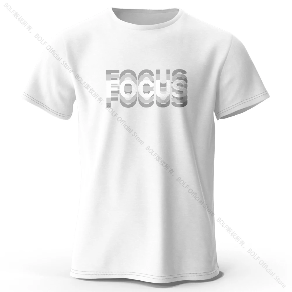 Focus Letter minimalistische stijl 100% katoenen T-shirt, lichtgewicht T-shirt met ronde hals en korte mouwen, perfect voor mannen en vrouwen