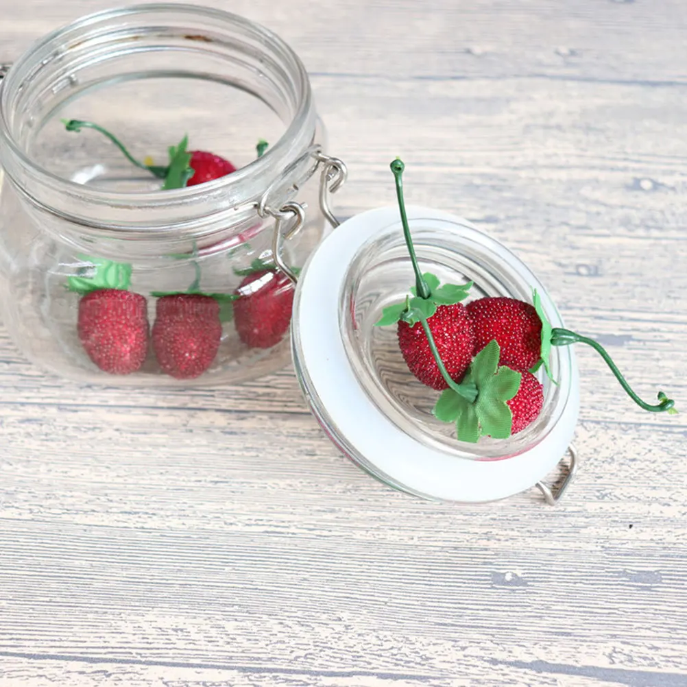

20pcs Simulation Strawberry Photo Props Fake Fruit Models Artificial Berry Home Decor Reusable Portable Fruit Plate Decor