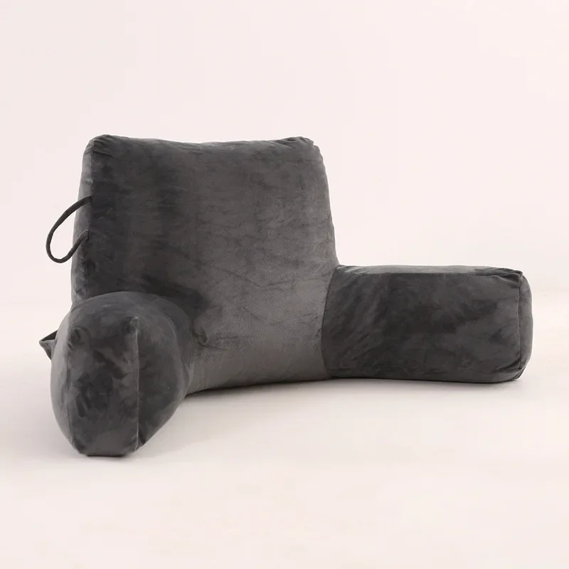 Large Crystal Velvet Reading Pillow Skin Friendly Breathable Backrest Lumbar Support Pillow For Bed Sofa Breastfeeding Side Slee
