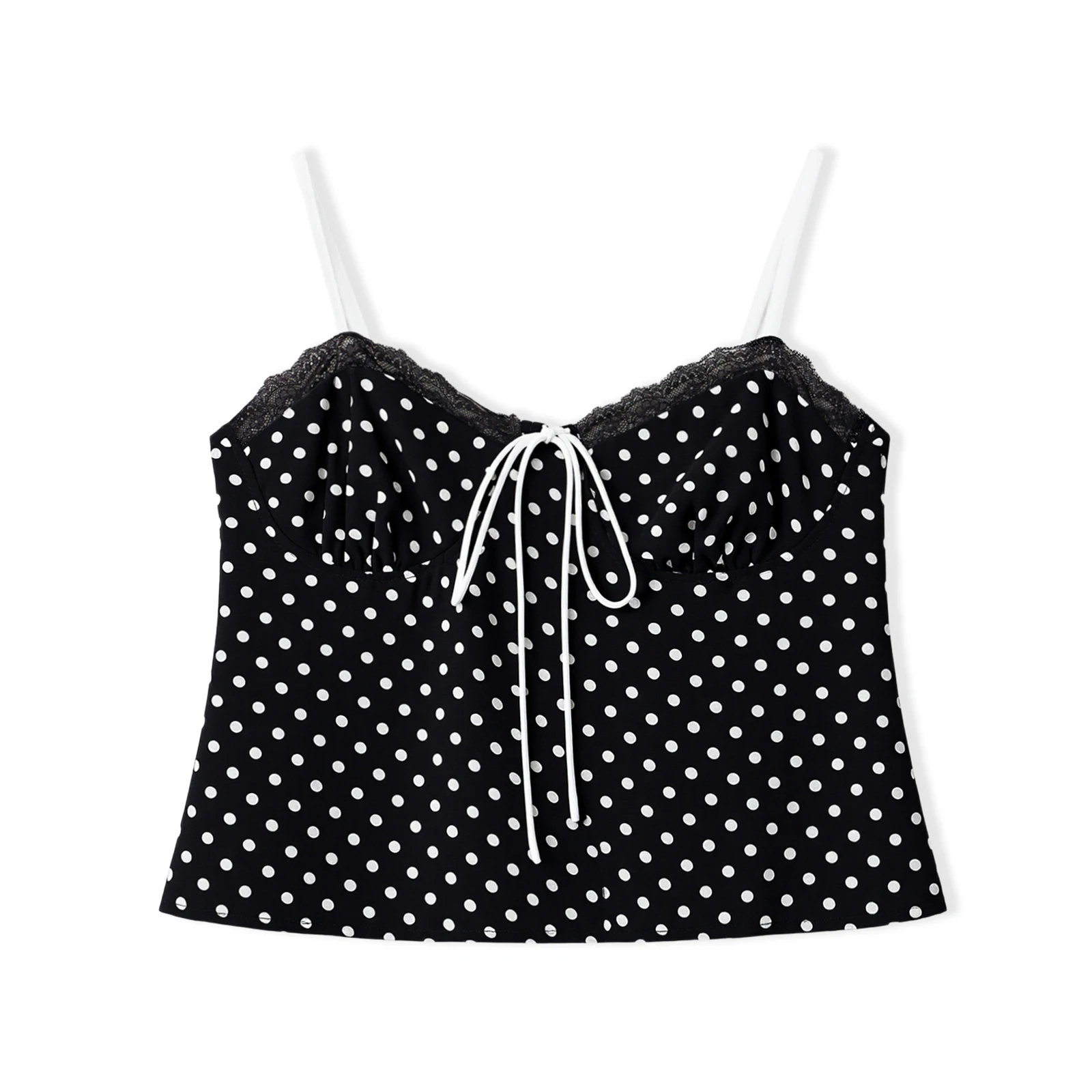 

Women s Dot Ruffled Tank Tops Summer Fashionable Sleeveless Spaghetti Strap Backless Camisole