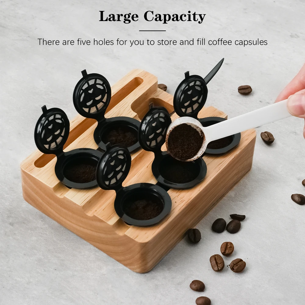 Coffee Filling Tool Reusable Capsules Compatible With Nespresso Original Line Machines Espresso Refillable Pods Filling Rack