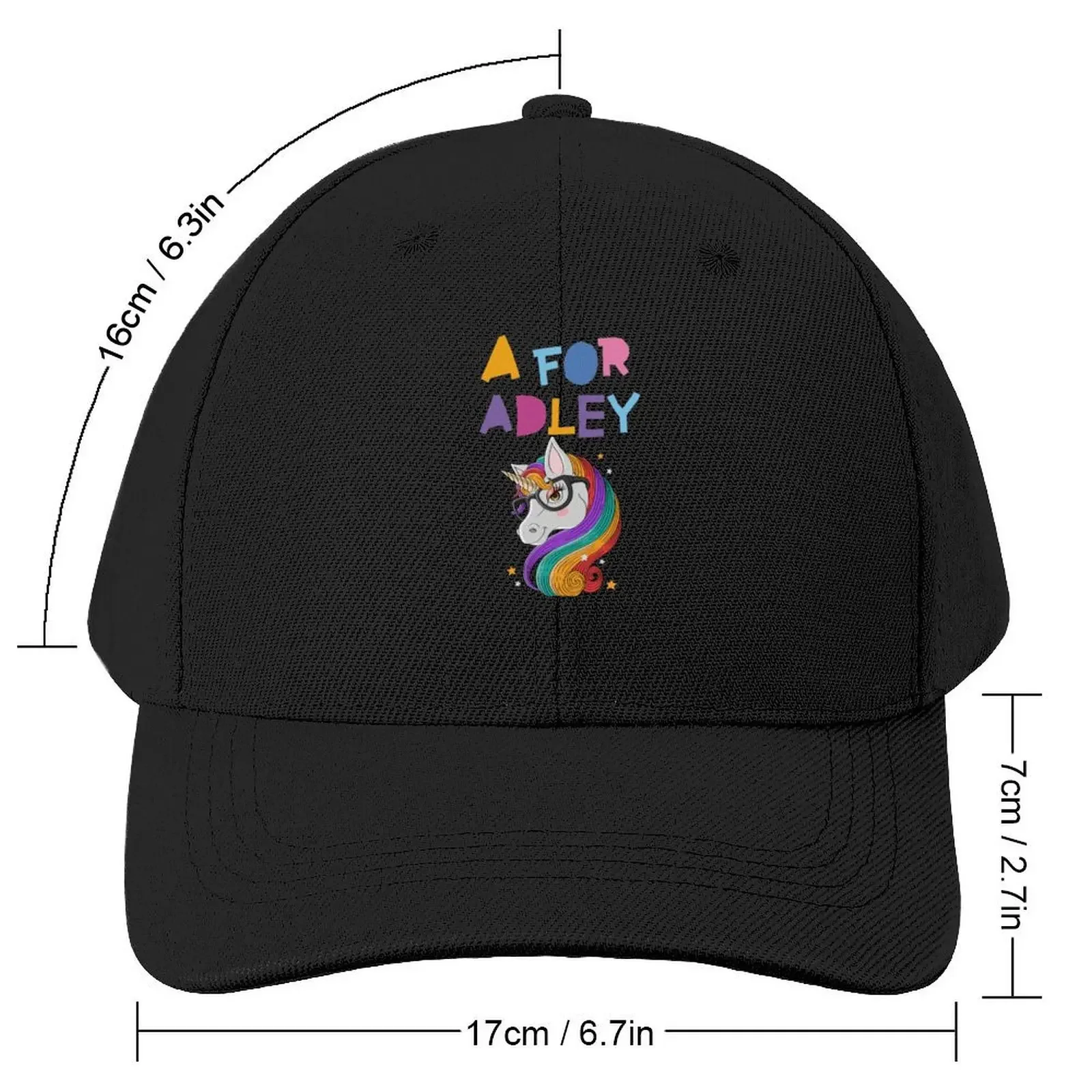 a for adley unicorn Baseball Cap fishing hat New In Hat beach hat Custom Cap Women's Hats For The Sun Men's