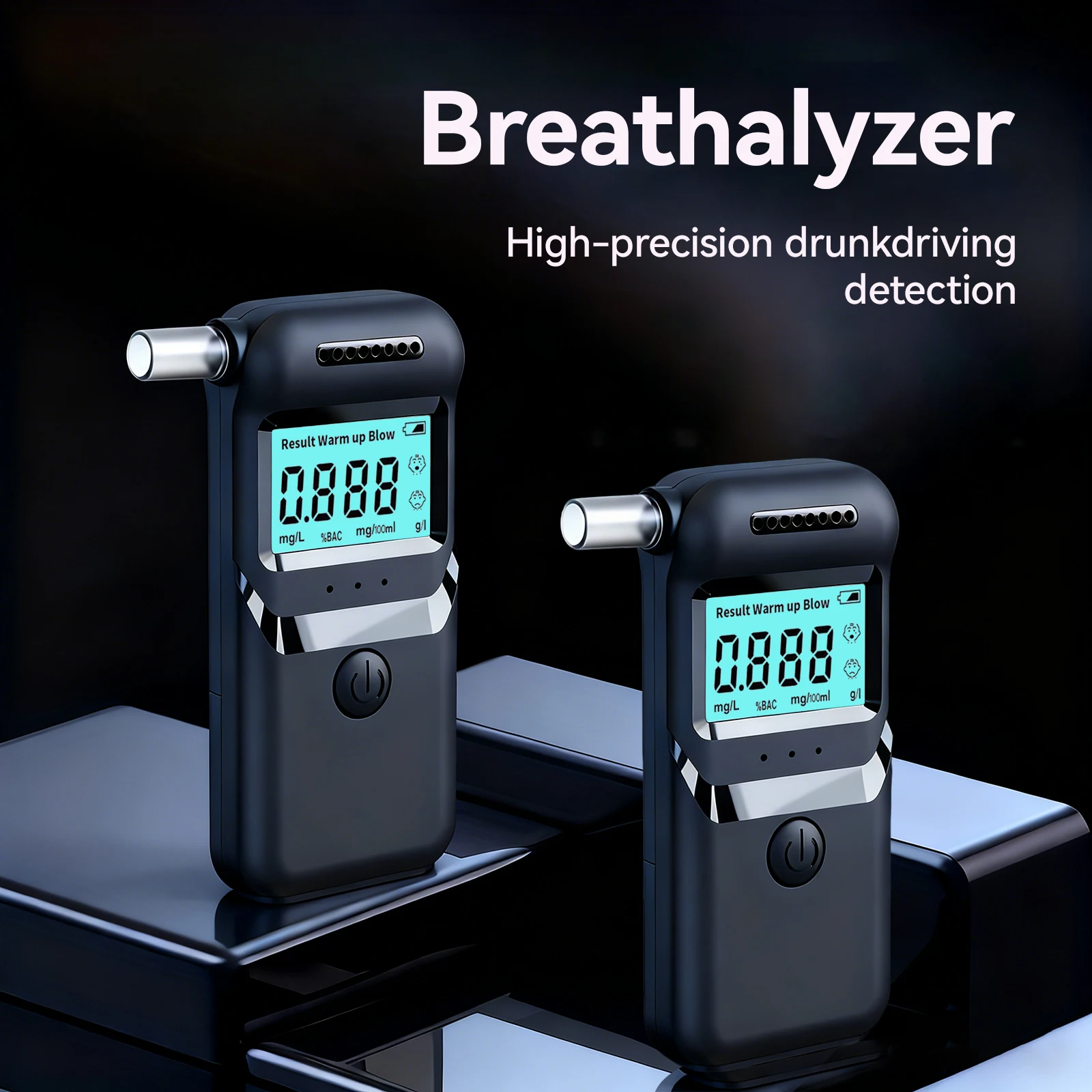 Digital LCD Alcohol Tester for Home Use, Precision Level Drunk Driving Breathalyzer  (Excluding Battery)