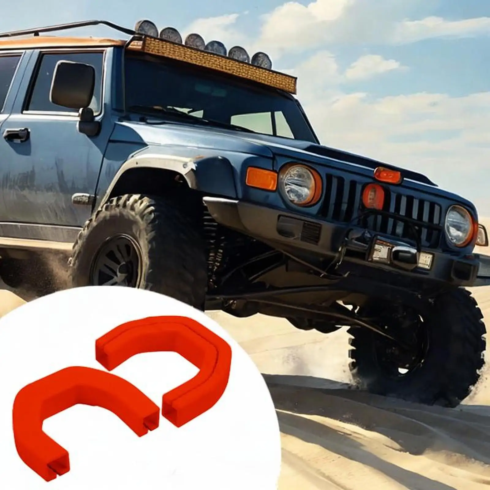 2x خطاف سحب أمامي أحمر يغطي لقطع غيار دودج رام 1500 2019-2024 #2