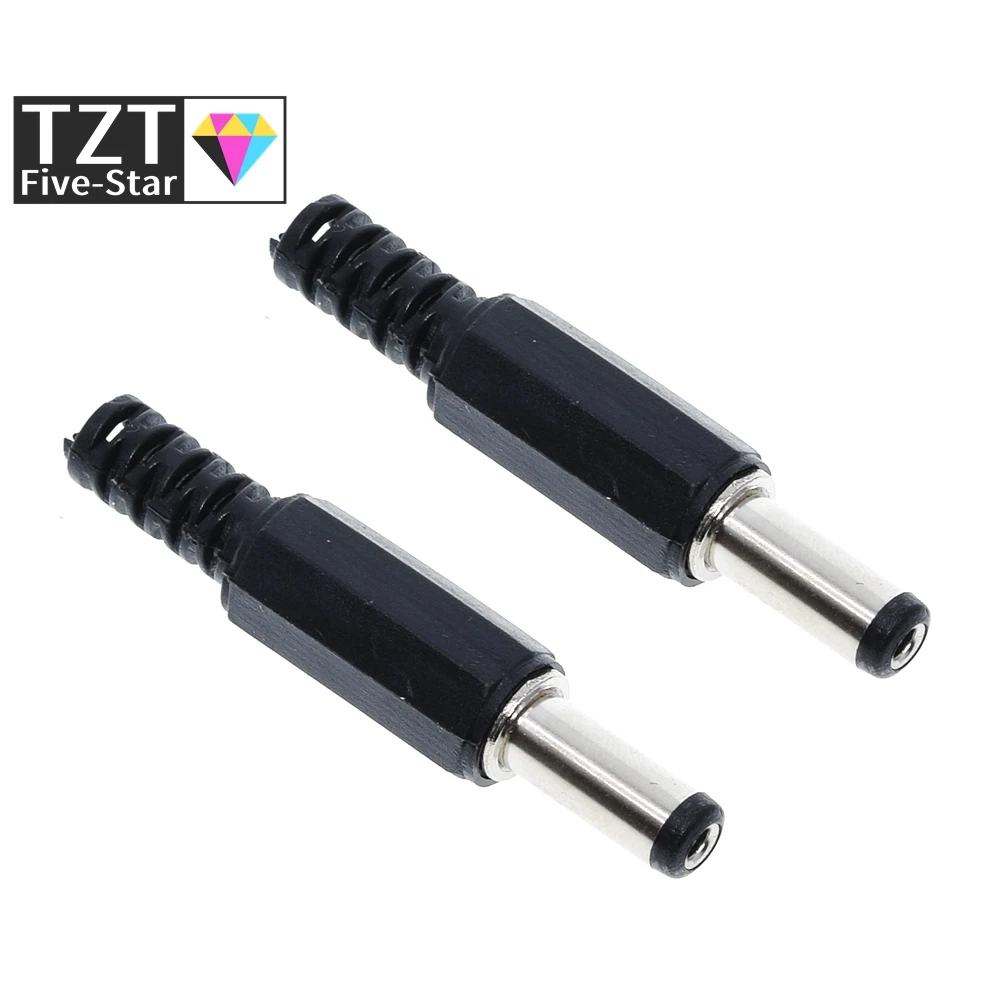 10PCS 5Pair DC Power Connector pin 2.1x5.5mm Female Plug Jack + Male Plug Jack Socket Adapter DC-022B
