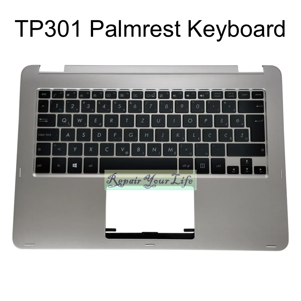 

WB PT-BR Клавиатура с упором для рук для Asus TP301U TP301UA Подсветка Бразилия Португальский верхний чехол 90NB0AL2-R30320 R30190 13NB0AL2AM0201