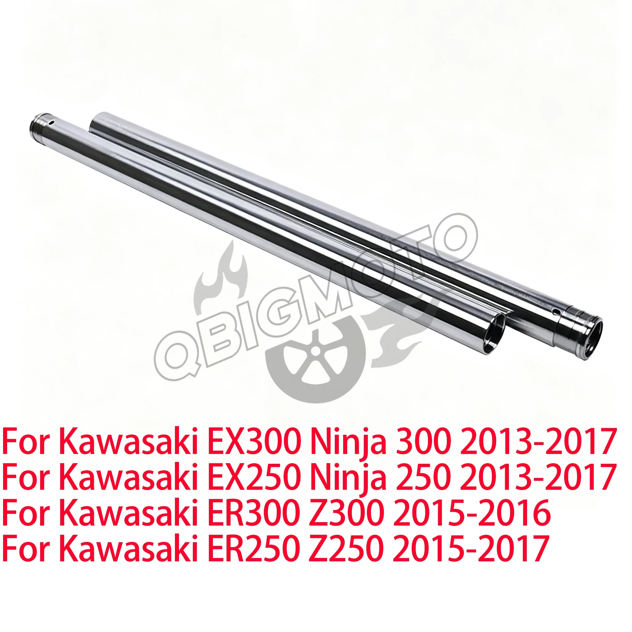 Motorcycle Front Suspension Fork Inner Tubes Set For Kawasaki EX300 Ninja300 EX250 Ninja250 2017-2013 ER300 Z300 ER250 Z250