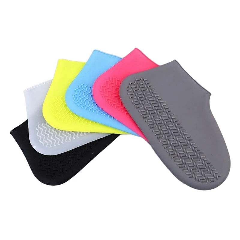 12PCS Silicone Waterproof Shoe Covers Covers Slip-Resistant Rubber Rain Boot For Outdoor Rainy Day