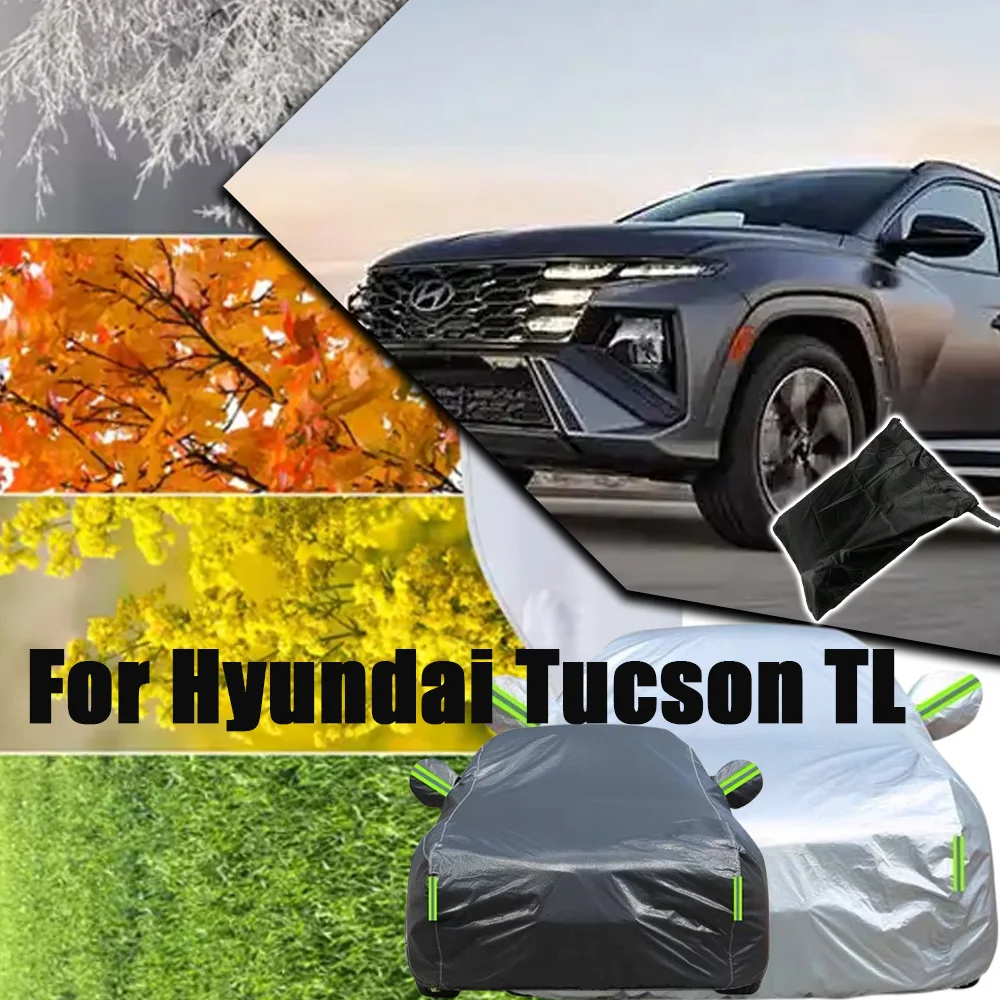 

Outdoor Cotton Thickened Awning For Car Anti Hail Protection Snow Cover Sunshade Waterproof Dustproof For Hyundai Tucson TL