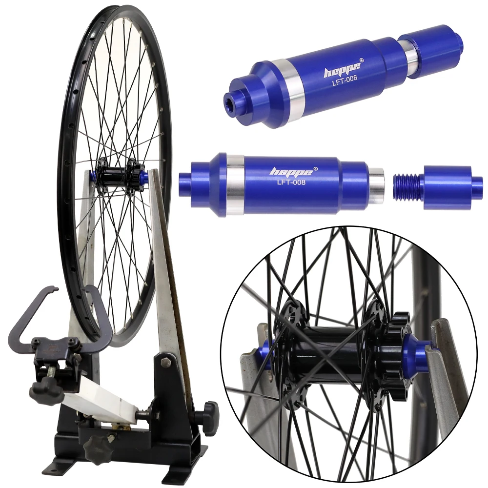 HEPPE Fahrrad Lefty Hub Rad Reparatur Werkzeug Lefty Wheel Truing Stand Lefty Rad Achse Werkzeug Lefty Hub Steckachse zu QR Adapter – Detail 7
