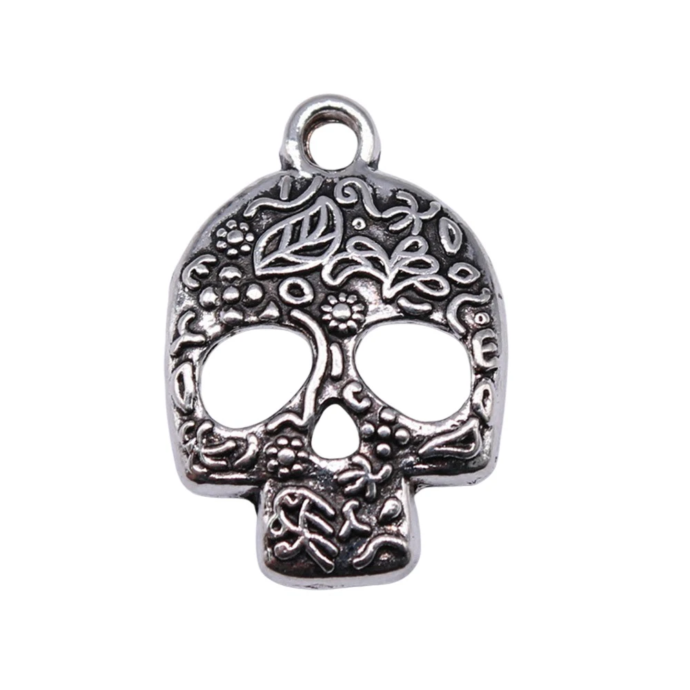 Phone Pendant Skull Charms Jewelry Making 24x16mm 10pcs