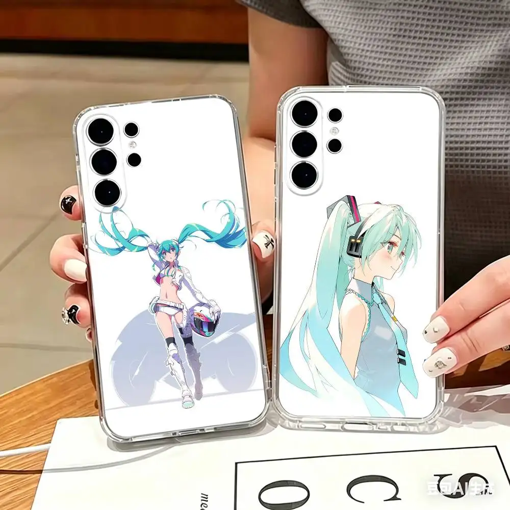 Gorgeous R-RACING MIKU Transparent phone Case For Samsung S25,24,21,22,21,20,10,S9Ultra,Plus,Fe,Lite