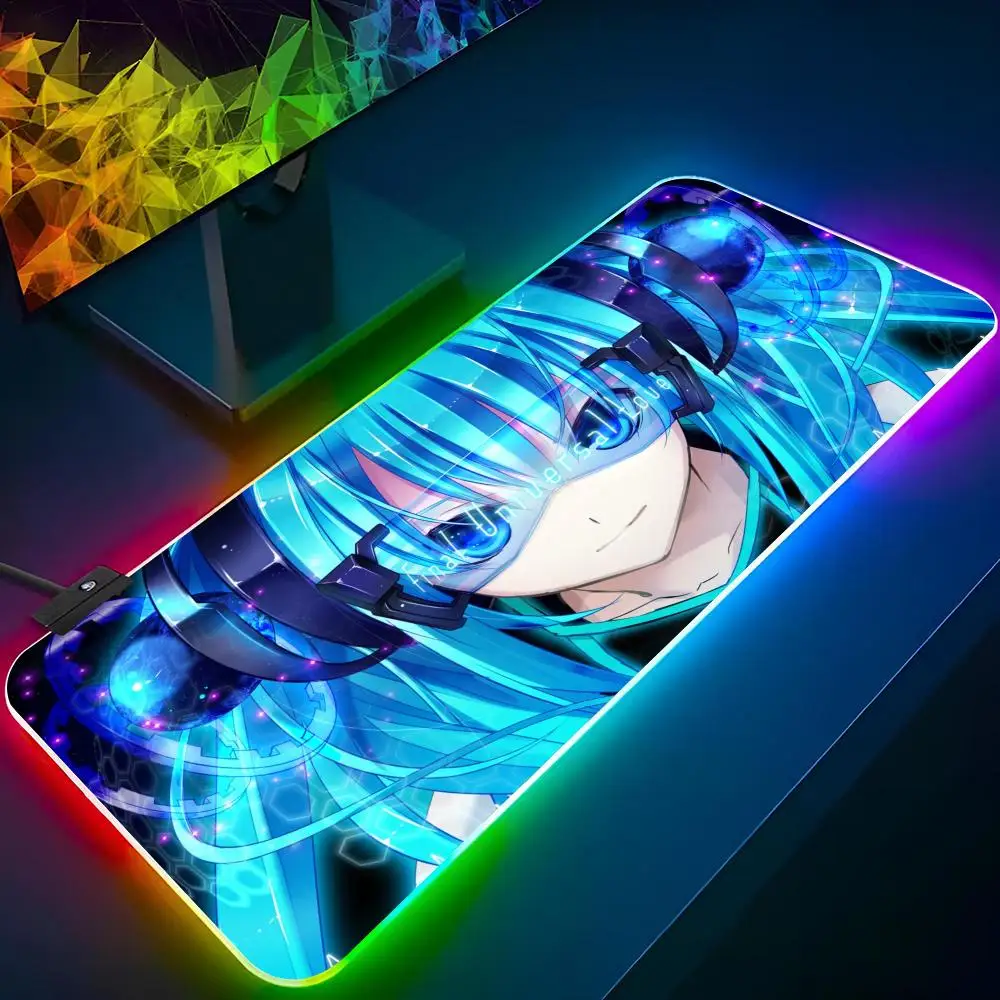HatsuneS m-mikus alas Mouse, alas meja belajar Keyboard dan bermain game Rgb