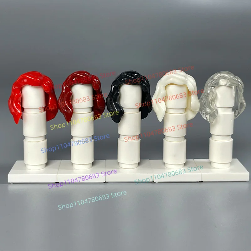 MOC 빌딩 블록 미니 피규어 레이디 헤어 만화 애니메이션 액세서리 조립 모델 장식 장식품 장난감 선물 Collectible