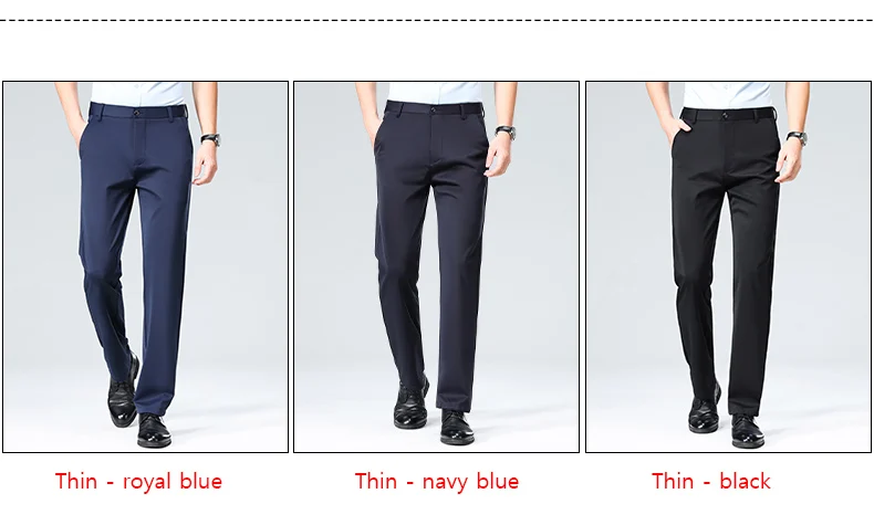 29-42 Herren Sommer Dünne Mode Business Casual Anzughose Lange Hosen Herren Elastische Gerade Ärmel Formelle Hosen Plus Größe 28-40 – Detail 5
