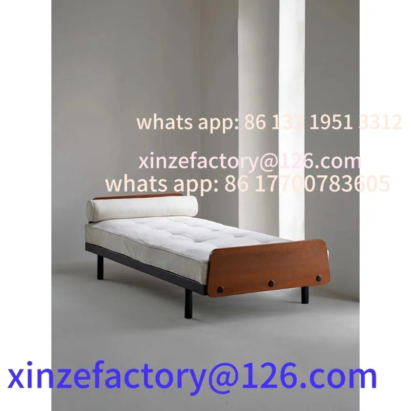 

Customizable Nordic style solid wood single adult bed, quiet wind dual-purpose solid wood sofa bed, bedroom