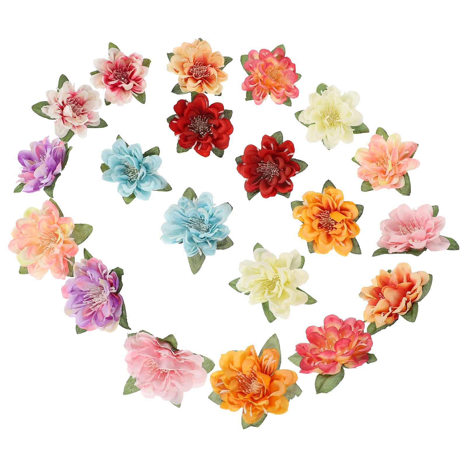 

20pcs Artificial Flower Headdress High Simulation DIY Accessories Wedding Decor Mini Daisy Camellia Craft Faux Silk Flower