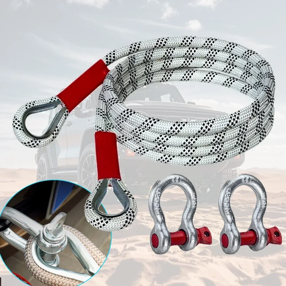 

New Car Tow Strap 4x4 Offroad Accessories Can Tow 20 Tons of Rescue Rope Upgraded Version Which Is Reliable and Wear-resistant