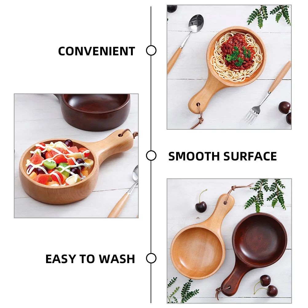 

Wood Pickle Bowl with Handle Eco-Friendly Decorative Multi-Functional Salad Serving Dish for Fruit Dessert Snack and Sauce