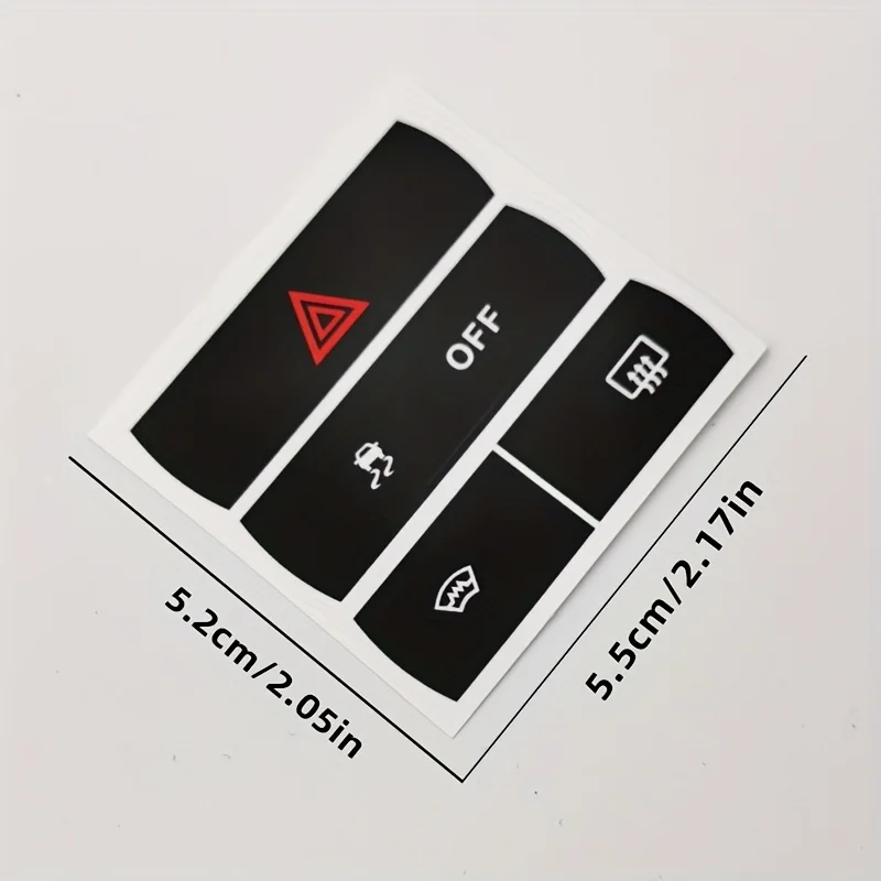 1 Satz Gefahrenknopf-Abtauthalter ESP-Knopf Parksensorknopf-Reparaturaufkleber für den Innenraum des Ford S-Max