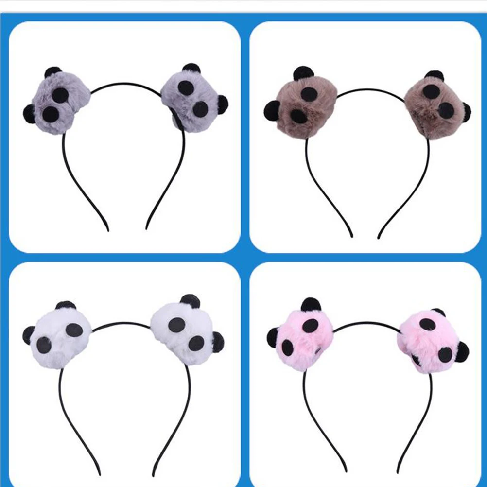 

2pcs Panda Hair Hoop Creative Animal Headwear Adjustable Comfortable Party Costume Accessory for Girls Women