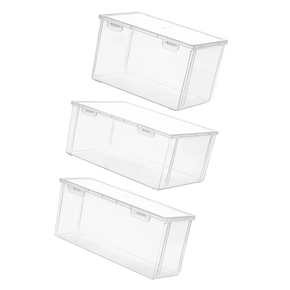 

3 Pcs Bread Box Clear Transparent Plastic Loaf Storage Containers Airtight Keeper Household Kitchen Organization
