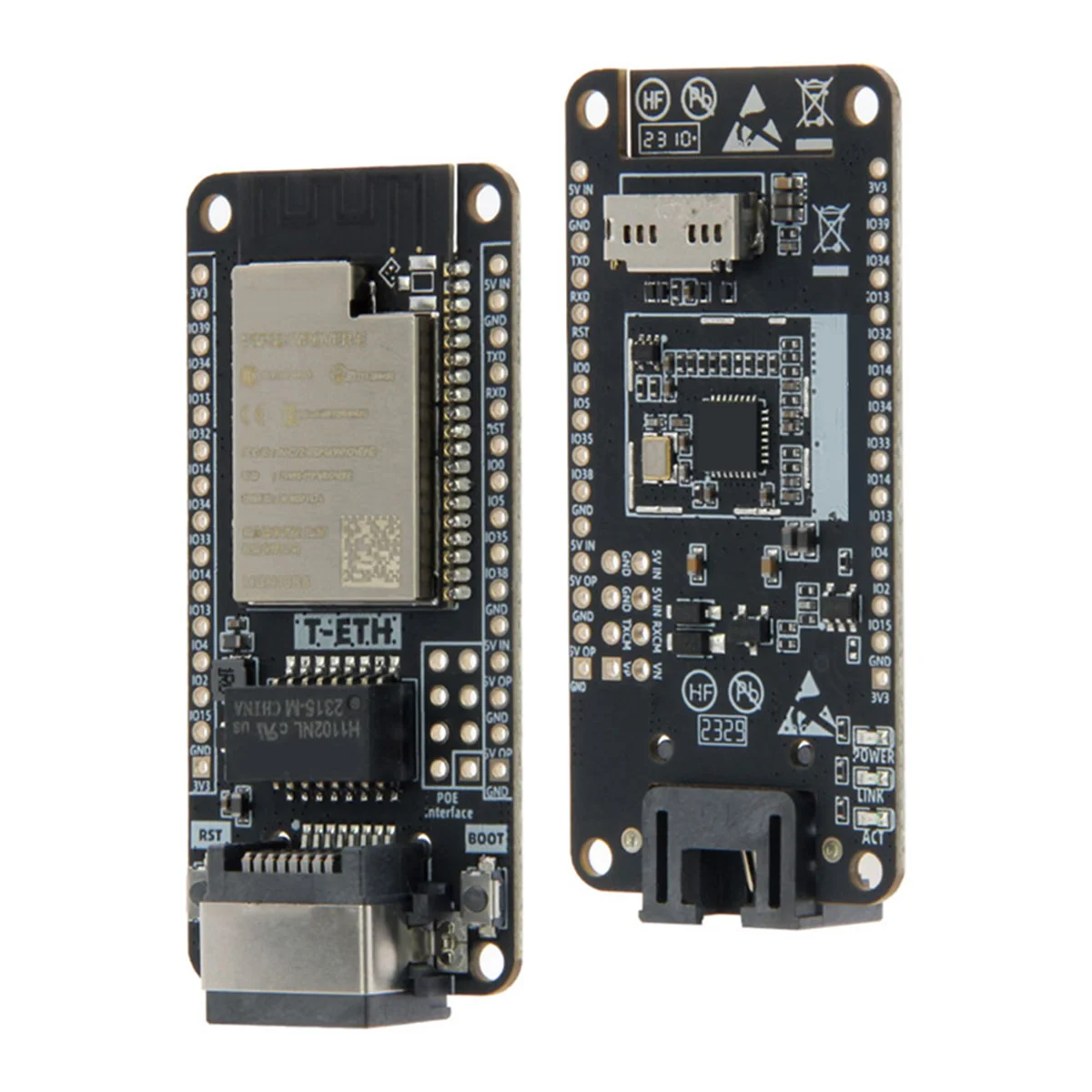AT87-T-ETH-Lite Development Board ESP32-WOVER-E Ethernet Module Support TF Expandable Power POE Shield H673