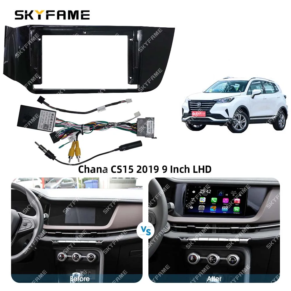 Skyfam-car الإطار فآسيا محول ، Canbus صندوق فك الترميز ، راديو أندرويد ، داش لوحة تركيب عدة لشانا ، تشانجان CS15