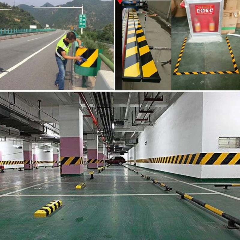 5 cm/10 cm/15 cm/20 cm * 5 M Nastro Riflettente Twill Giallo-Nero Adesivo Impermeabile Avvertimento di Sicurezza Riflettori Adesivo Per Rimorchio Camion