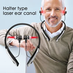 650nm Laser Therapy LLLT for Ear Tinnitus Otitis Media Rhinitis Sinusitis Physiotherapy Rechargeable Neck Hanging Dual-purpose