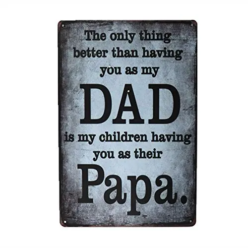 Kalynvi -Vintage Home Decor Metal Plaque Wall Letters Decor Bar Pub Shop Wall Tavern Dad's Gifts