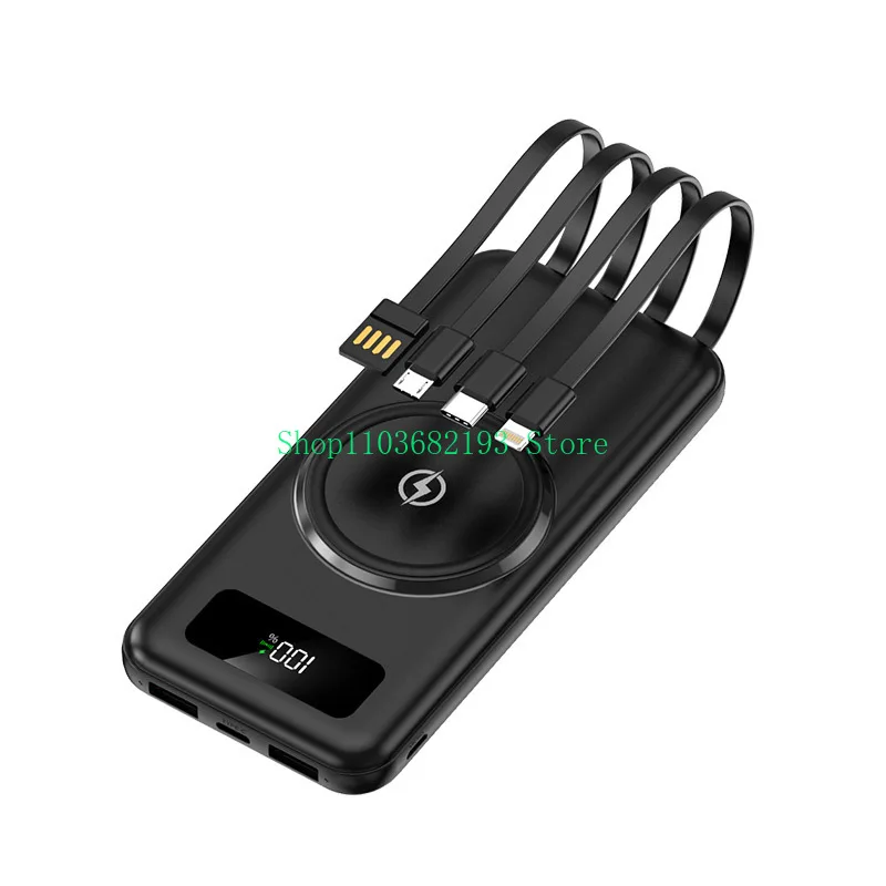 

Mobile Power Wireless Fast Charging Big Hair Anchao Large Capacity Sharing with Cable Power Bank Wholesale