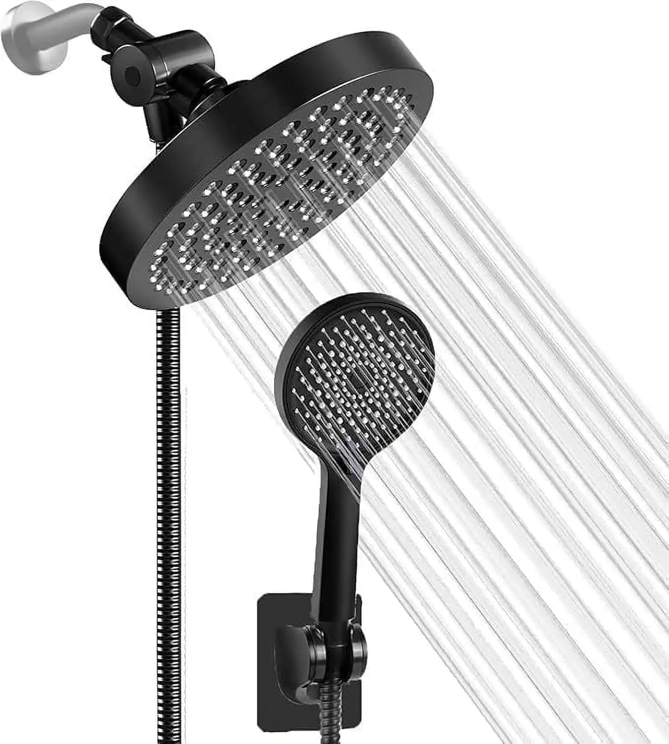 High Pressure Rain Shower Head Handheld Combo with 60 Inch Hose Bathroom Shower Set