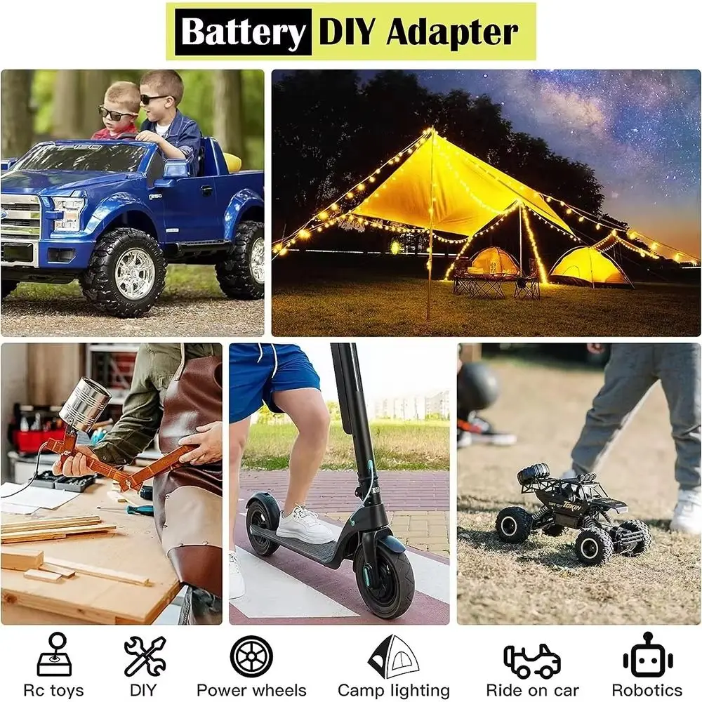 

Держатель для литий-ионной батареи из АБС-пластика, портативный прочный разъем для батареи с кабелем, практичный адаптер для литиевой батареи «сделай сам» для Makita