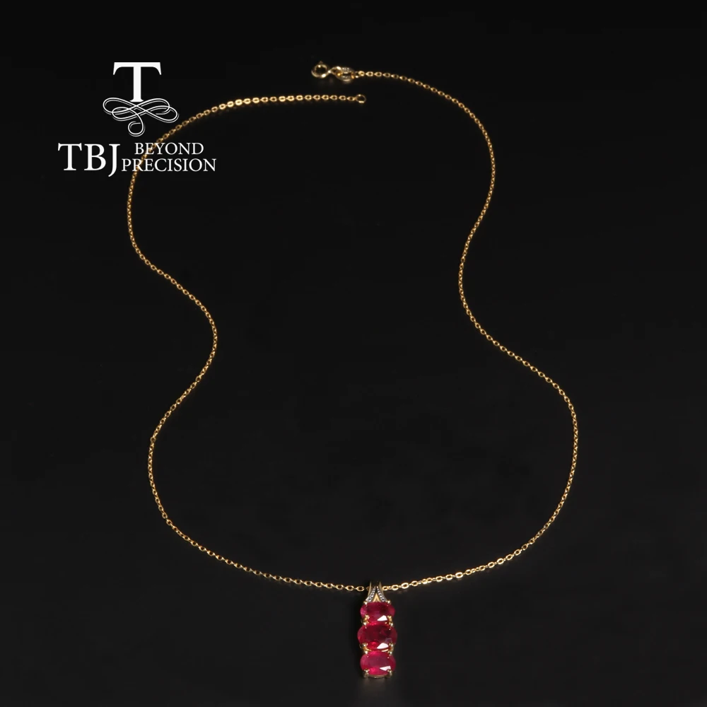 Elegant delicate natural filled ruby pendant necklace True gemstone Noble jewelry for women's birthday & anniversary gifts