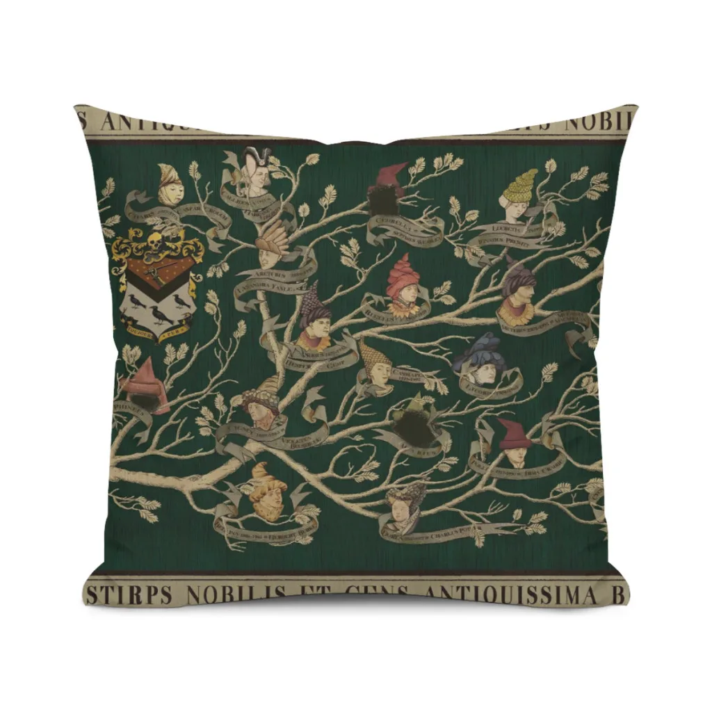 Noble House of Black Family Tree Cushion Cover Pillowcase Cushion Pillow Home