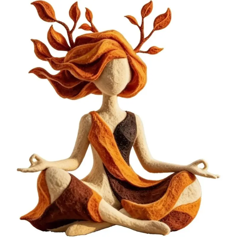 Statue de yoga sculpturale A53Q-Inner Harmony, figurine de méditation pour salon, chambre à coucher, bureau, cadeau de relaxation