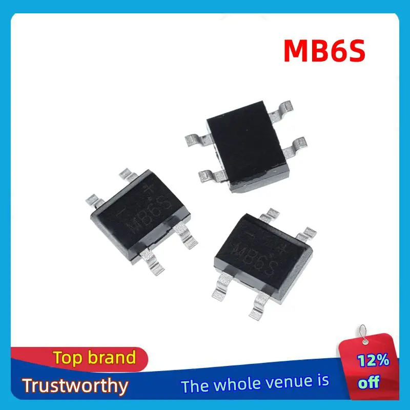 10/100 قطعة 600 فولت 0.5 أمبير mb6s