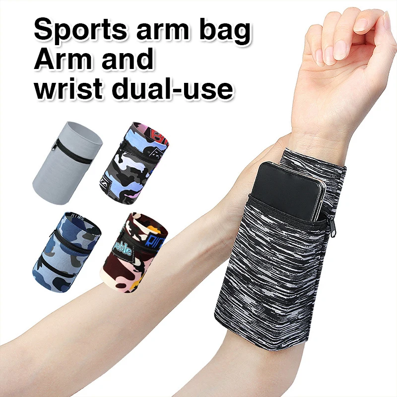 1PC Zipper Running Bags Lightweight Wrist Wallet Pouch For Phone Key Card Sweatband Gym Fitness Sports Cycling Wristband Arm Bag