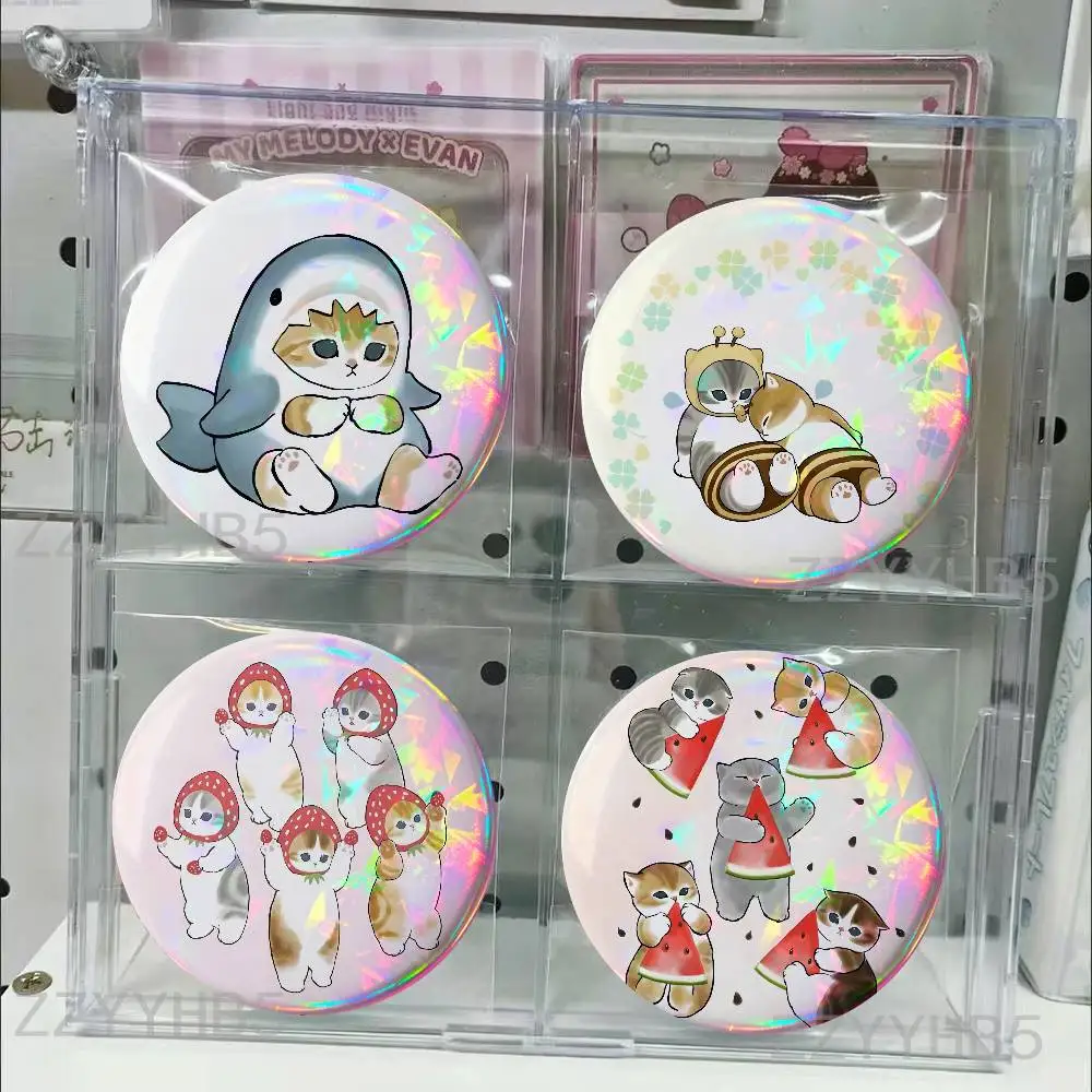 

M-Mofusand Cats Cute Meme Coin Badges Tinplate Round Brooch Custom Anime Role Enamel Pins Gifts for Fans Friends