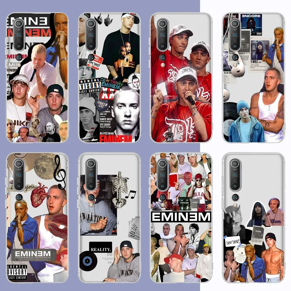 Rapper Eminem Phone Case For Samsung S 20 21 22 23 for Redmi Note7 8 9 10 for Huawei P20 30 40 Clear Case