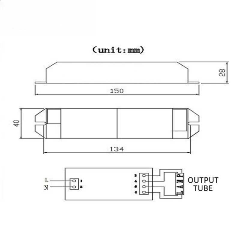 AC220V Universal Electronic Ballasts For 2G11 UV Lamp Tube 36W  Ultraviolet Germicidal Lamp UVC Sterilizing Lights