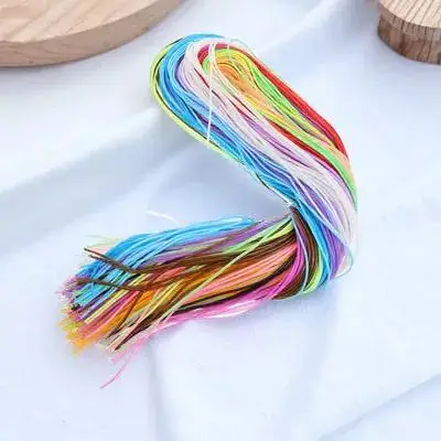 

200 Pcs Pvc Braided Rope Beading Thin Lacing Twine Keychain Lanyard Keys Weaving Cord Knitting Craft Trim